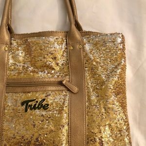 Gold and Silver Sequin Tribe Tote Bag